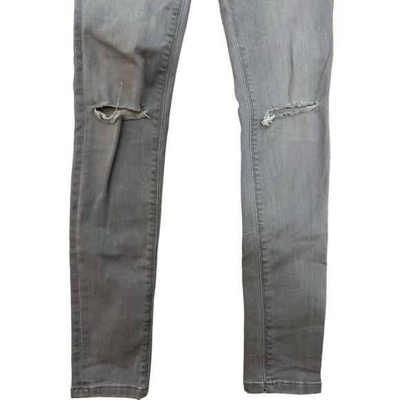 ALLSAINTS Grace Slashed Skinny Jeans In Gray Size 26 - Picture 3 of 10
